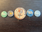Vintage To Antique Miniature Pinback Buttons Lot Of Five