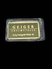 Geiger Schloss Guldengossa Vintage Edition Gold Bar  5 Gram  999 Fine Black Card