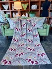 1940   s Begonia Leaves Hollywood Regency Barkcloth Vintage Fabric Drape Curtain