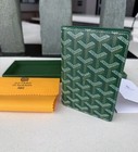 Goyard Passport   Id Wallet organizer Green  Leather Card Slots
