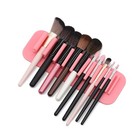Meelyhome Wall-mounted Makeup Brush Organizer Silicone Cosmetic Storage Green