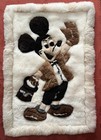 Ooak Mickey Mouse 100  Alpaca Fur Soft Tapestry  Wall Hanging Made In Peru New