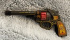Marx Army  45 Officer s Revolver Hand Clicker Gun Toy Vintage Antique Tin Litho