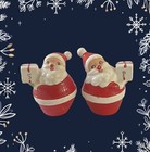 Vintage Holt Howard Christmas Santa Salt And Pepper Shakers Mcm Rare Htf