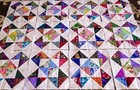 12 Colorful Crosses And Stars Quilt Top Fabric Blocks 100  Cotton Made In Usa
