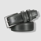 Mio Marino Men s Gray Iron Dual Loop Classic Prong Leather Belt Size 34