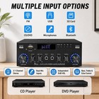 Bluetooth 5 0 Stereo Amplifier  2 1 Channel 400w Home Audio Stereo Receiver  