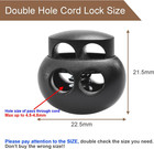 12 Pack Black Plastic Spring Cord Lock Toggle Stopper For Drawstring  Paracord C