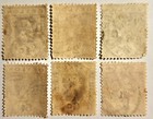 Ceylon Vintage 1922-25  king George V  Lot Of 6 Used Single Stamps  Fast Ship  