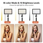 2 Pack Led Video Light Photography Lighting Kit 24006800k Dimmable Studio Light 