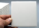 12 Pack Of Glossy White Ceramic Tiles For Decorating - 4 25 X 4 25 Inch Square 