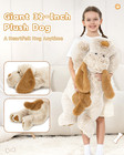 Giant Dog Plush 31 Inches Large Stuffed Animal Dog  Fluffy And Cuddly