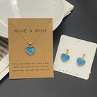 Cute Heart Necklace And Earrings Set Romantic Love Jewelry For Women Girl Gift
