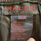 Vintage Ralph-ralph Lauren Leather A Line Size 12 Women   s Mini Skirt Moto Goth