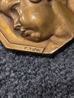 Art Deco Signed Pierre Turin French 1891 1968   Tete D enfant   Bronze Medal 