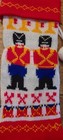 Vintage Knit Acrylic Christmas Stocking Toy Soldiers 18 