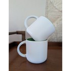 Rare Apple Computer Logo Mug Set Of 2 White Green Matte Ceramic Tech Collectible