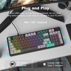 Geezer Mechanical Gaming Keyboard With Led Backlit  Blue Switch  Volume Knob    