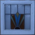 Abstract Old English Leaded Stained Glass Window 20 5  X 20 5 