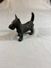 Antique Hubley Scottie Dog Red Collar Cast Iron Statue Bookend Door Stop