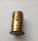 Vintage  little Shot  1oz Brass Shot Glass Made In Italy Mcm Heavy Patina