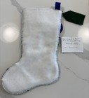 Completed Bucilla Felt Christmas Stocking    rooftop Santa     18      Fully Lined 