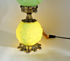 Vintage Fenton Poppy Green Satin Uranium Glass 3-way Lamp