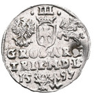 1597 3 Gr  scher Poland Sigismund Iii Vasa Antique Silver Coin 20 3mm 2 4gr Holed