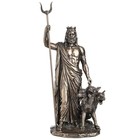 Resin Statue Greek God Hades  Bronze Finish  7 5 X 14 5 X 4 5 Inches