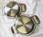 Two All-clad 6 Inch Stainless Steel Round Gratin Dish Baker Specialty Cookware