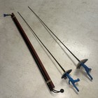 Pair 2 Absolute Fencing Pistol Grip Visconti M Med Blue Swords Saber Foil Epee
