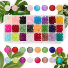 670 Pieces Of 8mm Frosted Glass Beads In 24 Matte Colors