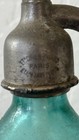 Vintage French Seltzer Bottle     Aqua Glass     Ciret Tinard Paris     Etched