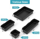 10 Pcs Drawer Organizer Set  4 Size Makeup Drawer Divider Organizer With Non-sli