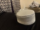 Tif s Silver Pleated Fascinator Headpiece Bow   Netting Formal One Size