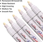 White Paint Marker Pens  6 Pack Oil Based Permanent Markers