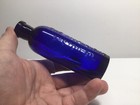 Small Antique Cobalt Blue The     Allenbury   s    Castor Oil Medicine Bottle 