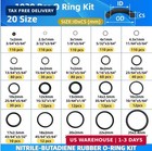 1020 Pcs O Ring Assortment Kit  Nitrile Rubber O Rings Kit For Auto Repair