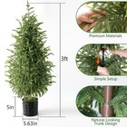 Christmas Decorations - Outdoor Christmas Tree - 2 Pack 3ft Artificial Norfol   