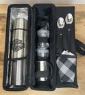 Harley-davidson Roast N  Roll Thermos And Coffee Cup Travel Set Bikers Brew