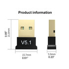 Usb 2 0 Wireless Bluetooth 5 1 Adapter Dongle Transmitter Receiver For Pc Laptop