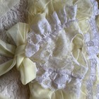Vintage Girls Circle Dress With Slip Yellow  6 Pageant Princess Ruffle Sheer     