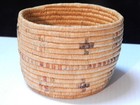 Antique   Vintage Alaskan Western Eskimo Inuit Coiled Sea Grass Gut Imbrication