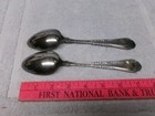    Two  2  Vtg Soup Or Table Spoons - 1847 Rogers - Norfolk Pattern - Look New 