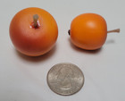 10 Plastic Faux Fake  - Home Decor Unknown Fruit - Small Orange And Red