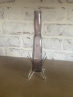 Vintage Violin Chellow Glass Bottle - Amethyst Color