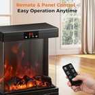 Freestanding Electric Fireplace Heater For Indoor Use With Realistic 3d Flame