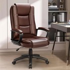 Executive Office Chair     High Back  Lumbar Support  Adjustable Seat Faux Leather