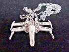 Vtg Original 1977 Star Wars X-wing Necklace 20th Century Fox Pendant   Chain