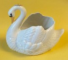 Vintage Swan Succulent Planter Vase Holland Mold Pot Yellow Daisy Flower     